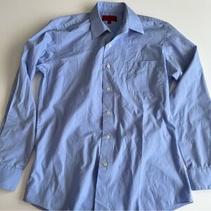 blue button down shirt, small